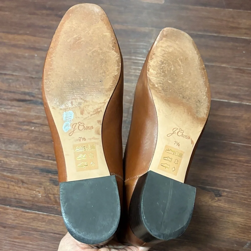 J Crew Brown Leather Ankle Boots